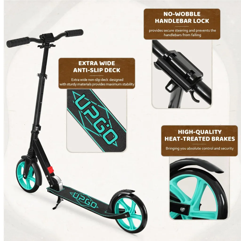 UPGO KICK SCOOTER, AZUL ADULTOS Y NIÑOS, 240LBS